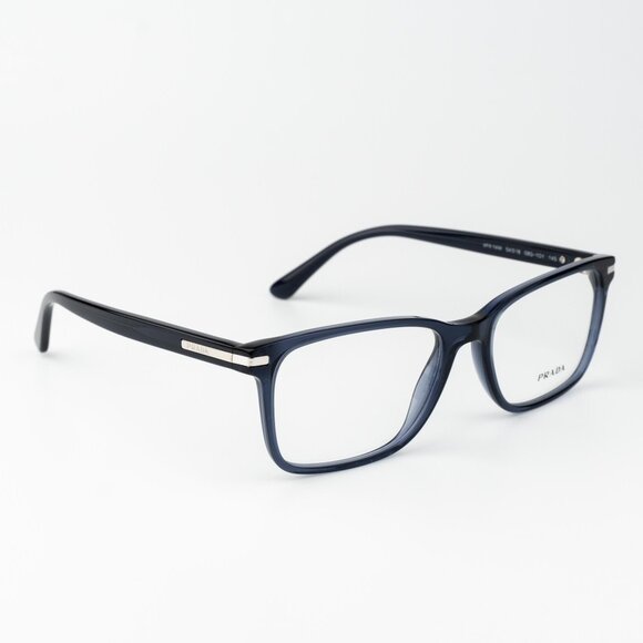 Prada Men Eyeglasses Blue Crystal Square Unisex PR14WV 08Q1O1 BRAND NEW - Picture 4 of 10